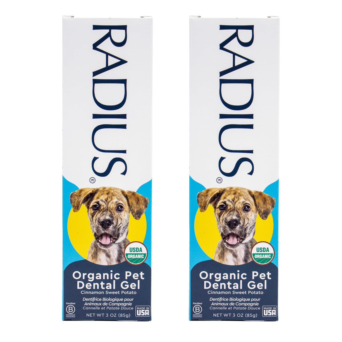 Radius dentifrice chien coco patate douce cannelle, goût agréable et nettoyage en douceur