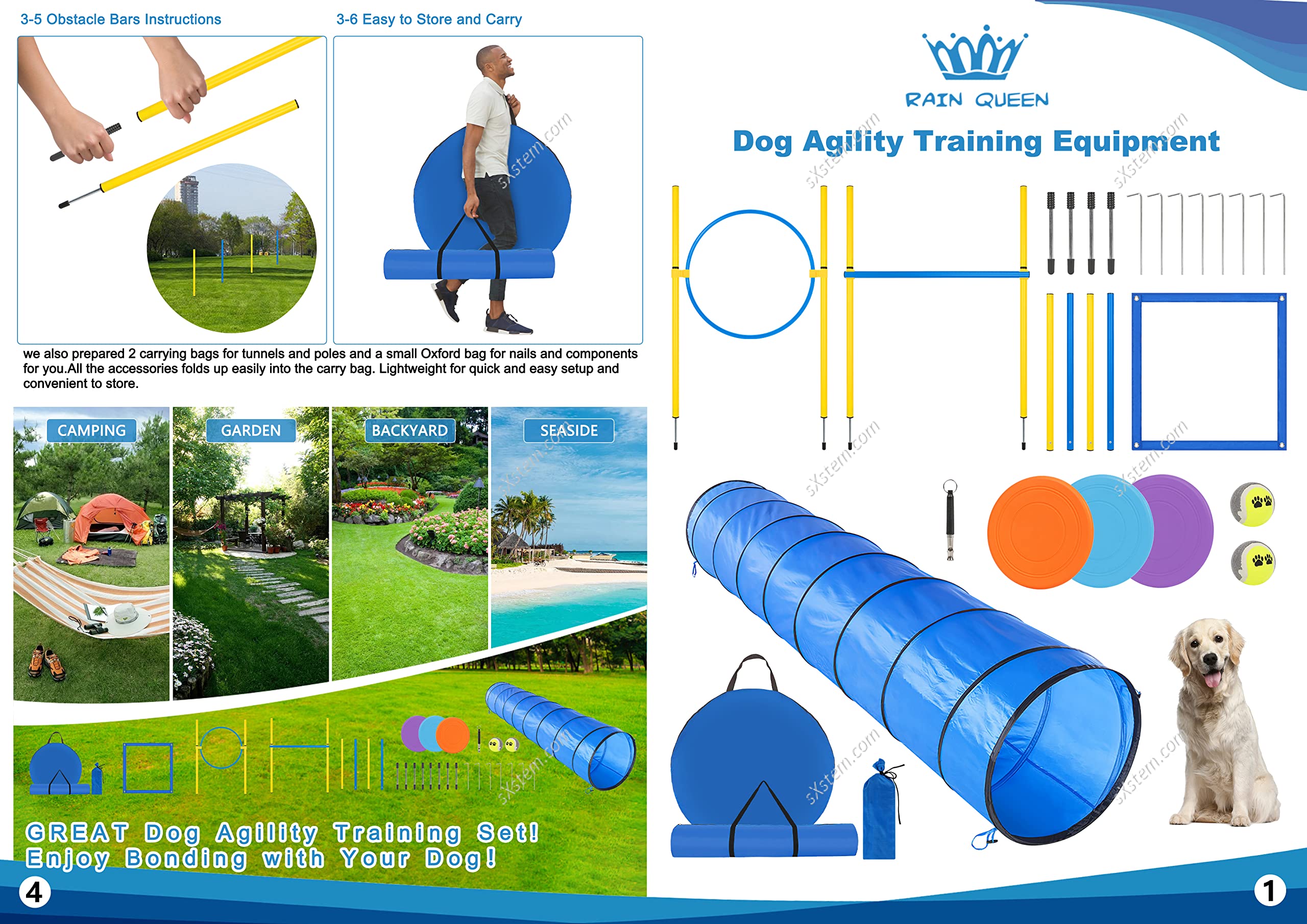 Jouets Rain Queen: balles et disques pour récompenser le travail en plein air.