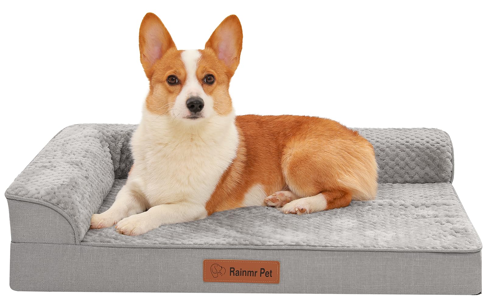 Rainmr lit orthopédique pour chien moyen, soutien durable et repos confortable.