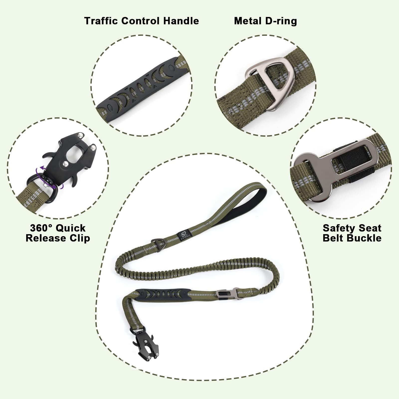 Raipult Laisse Boucle Ceinture: sécurité pendant les trajets en voiture.