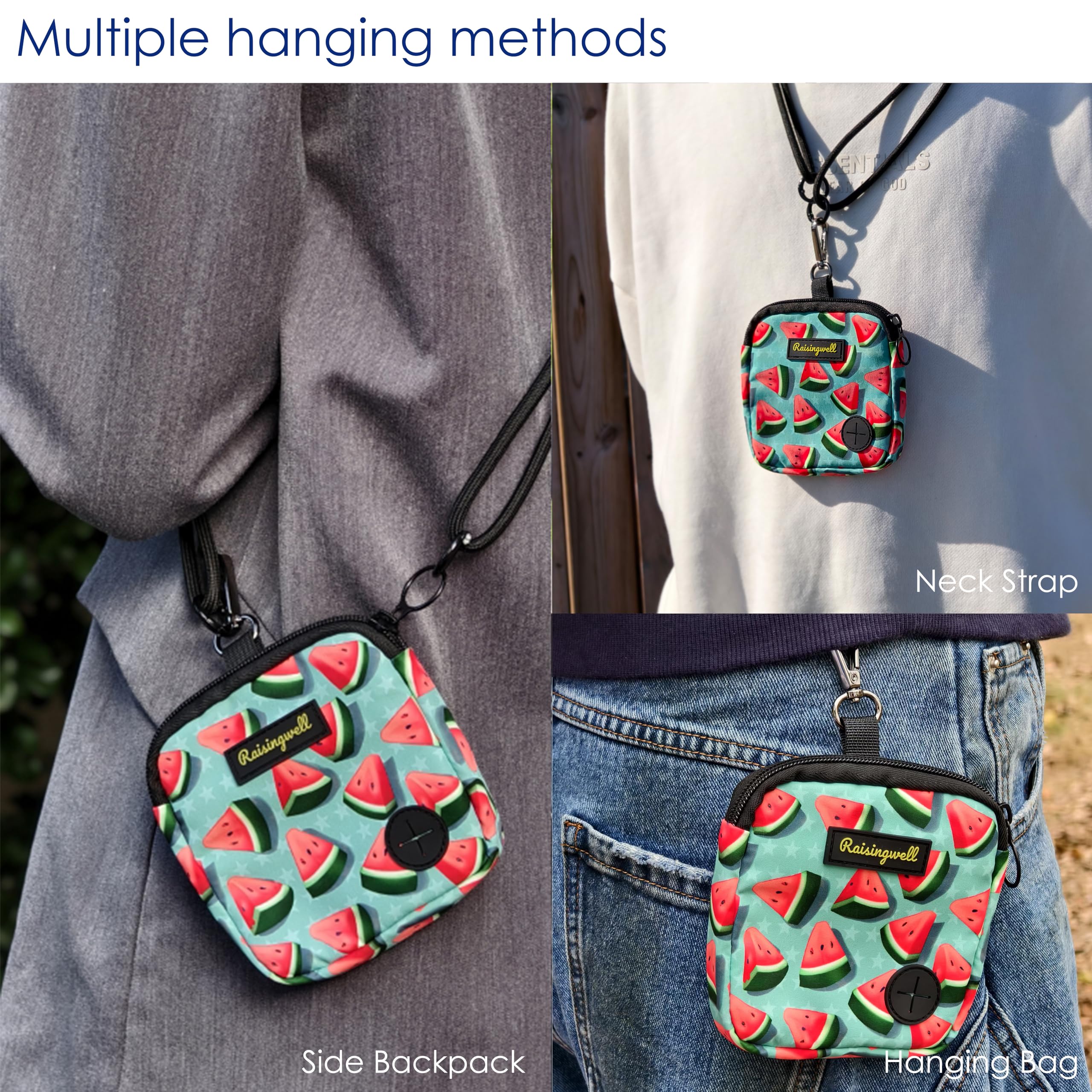 Raisingwell poche interne pratique pour sacs poubelle et mouchoirs en sorties.