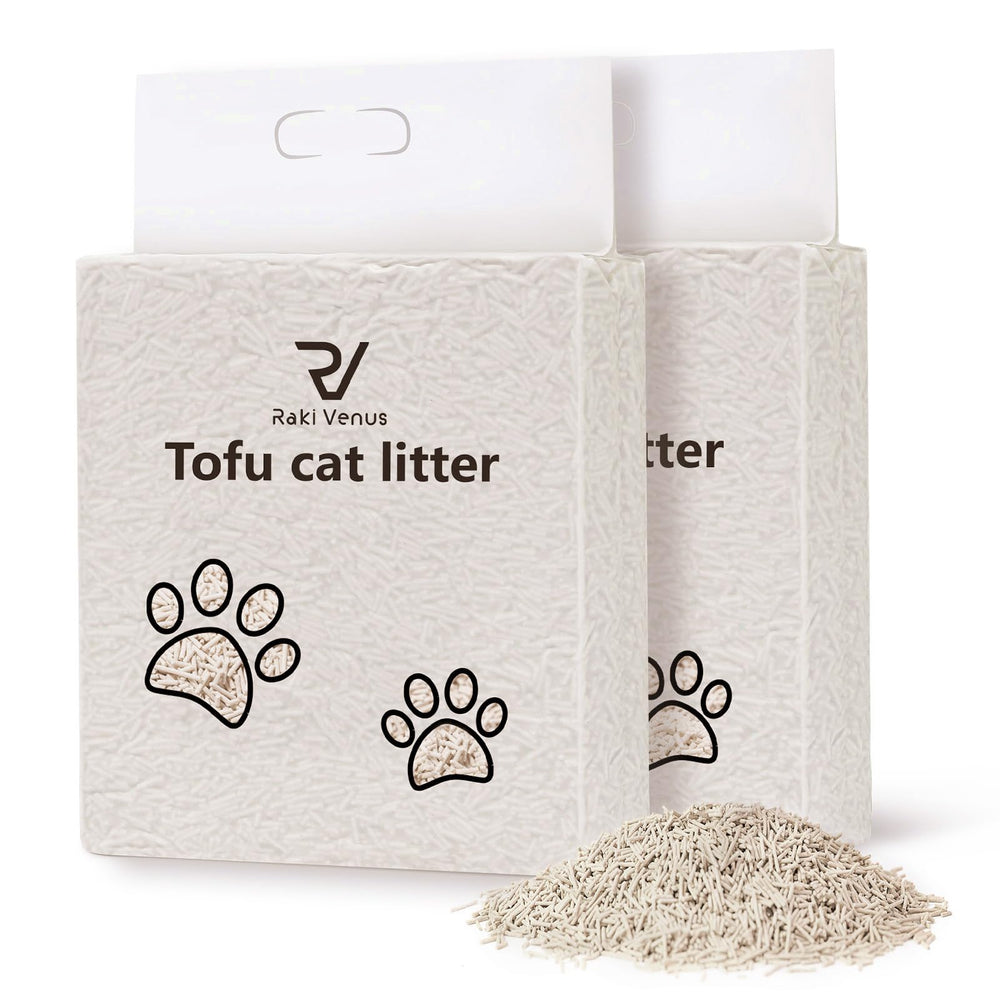 Litière tofu Raki Venus: pellets saveur originale favorisant une agglomération rapide.