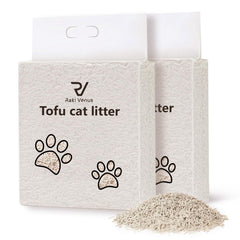 Litière tofu Raki Venus: pellets saveur originale favorisant une agglomération rapide.