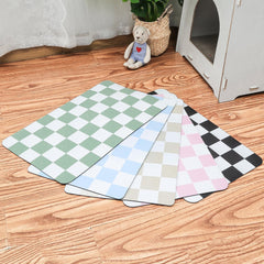Ralxion Tapis d’alimentation damier, protège les sols et facilite le repas du chien.
