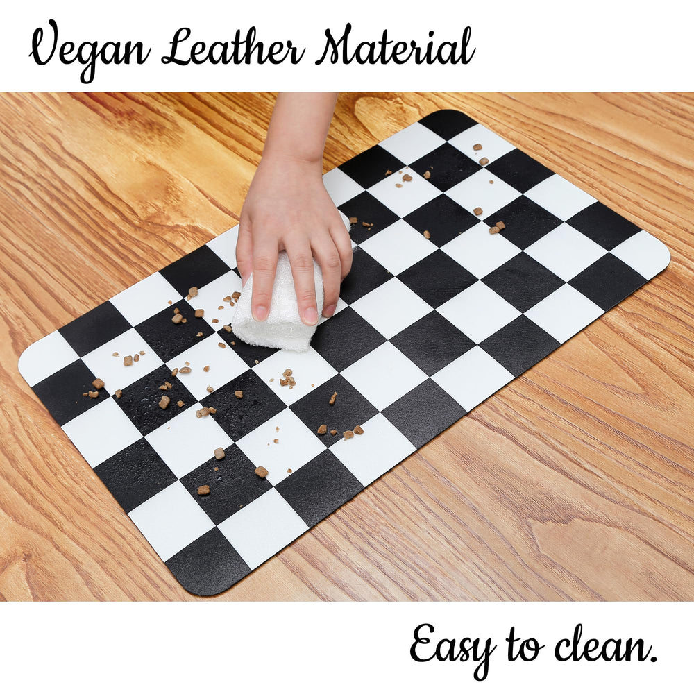 Ralxion tapis design moderne damier, apporte une touche chic à la cuisine.