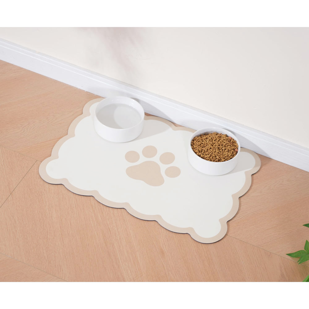 Ralxion tapis-repas-chien bord-festonné, style et propreté pour les repas.