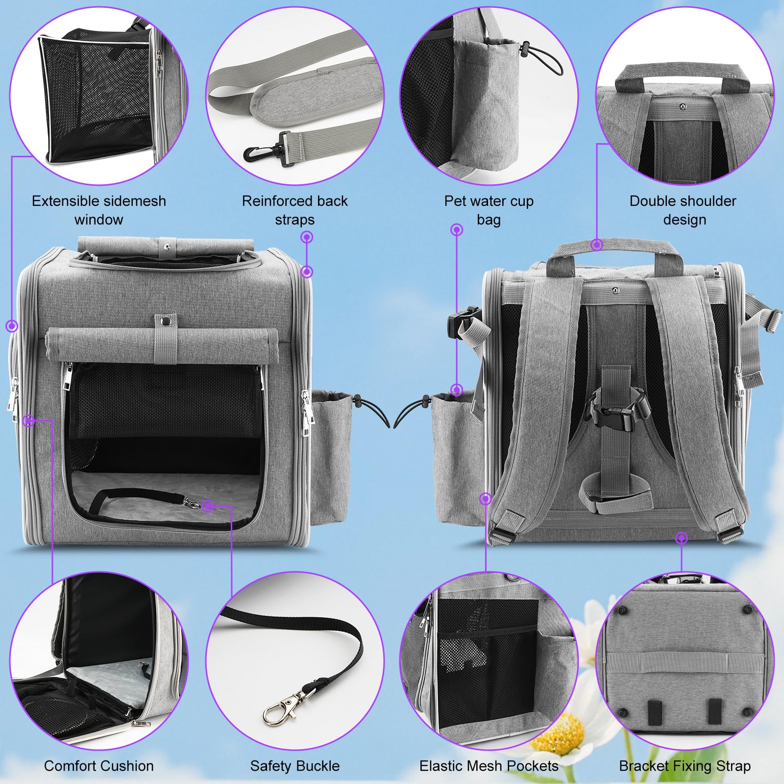 Ramalto Panier vélo chien poche-essentiels garde friandises et jouets à portée.
