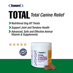 Ramard Total Canine Relief, soutien articulations; idéal pour chiens actifs.