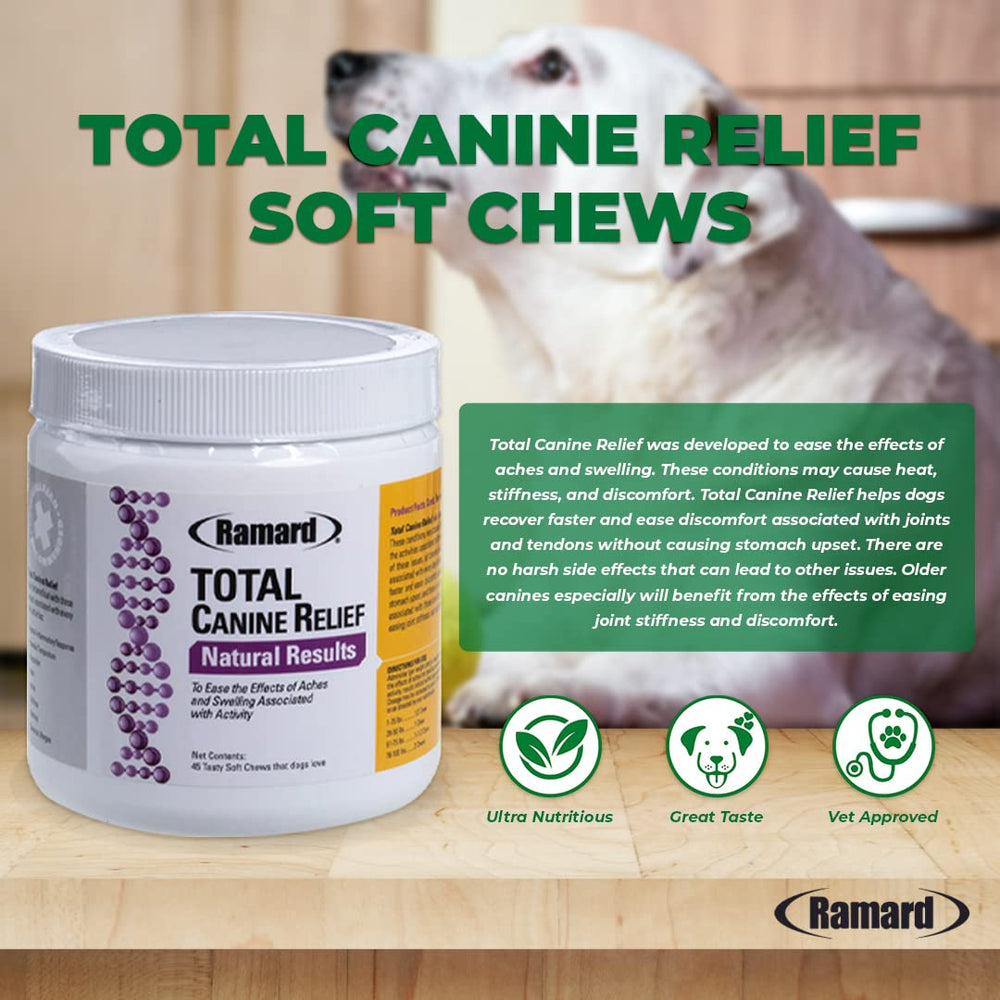 Ramard Total Canine Relief; goût agréable facilitant l’administration et la routine.