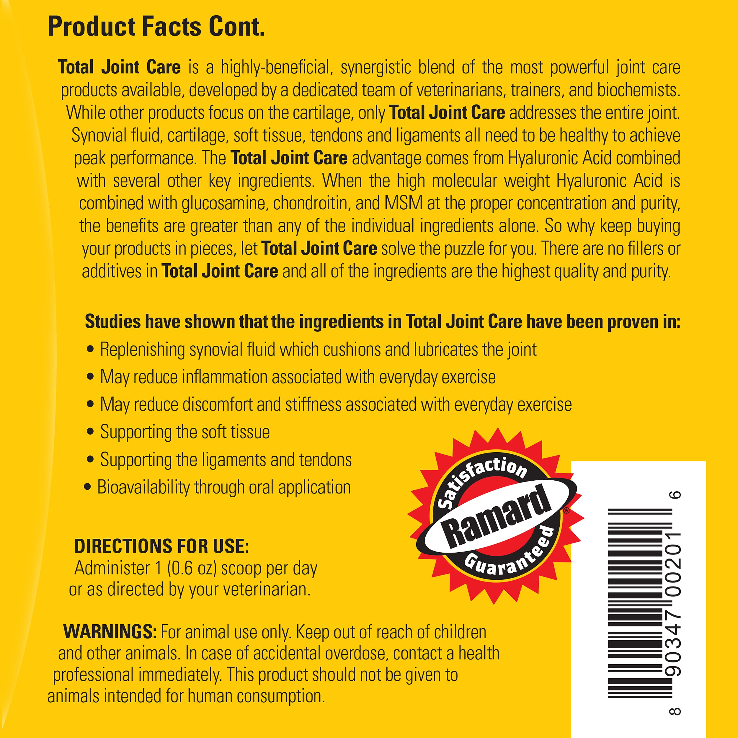 Ramard Total Joint Care – chondroïtine sulfate pour la flexibilité des articulations.