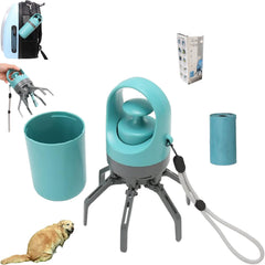 Ramasse-crottes portable avec distributeur de sacs intégré pour balades propres