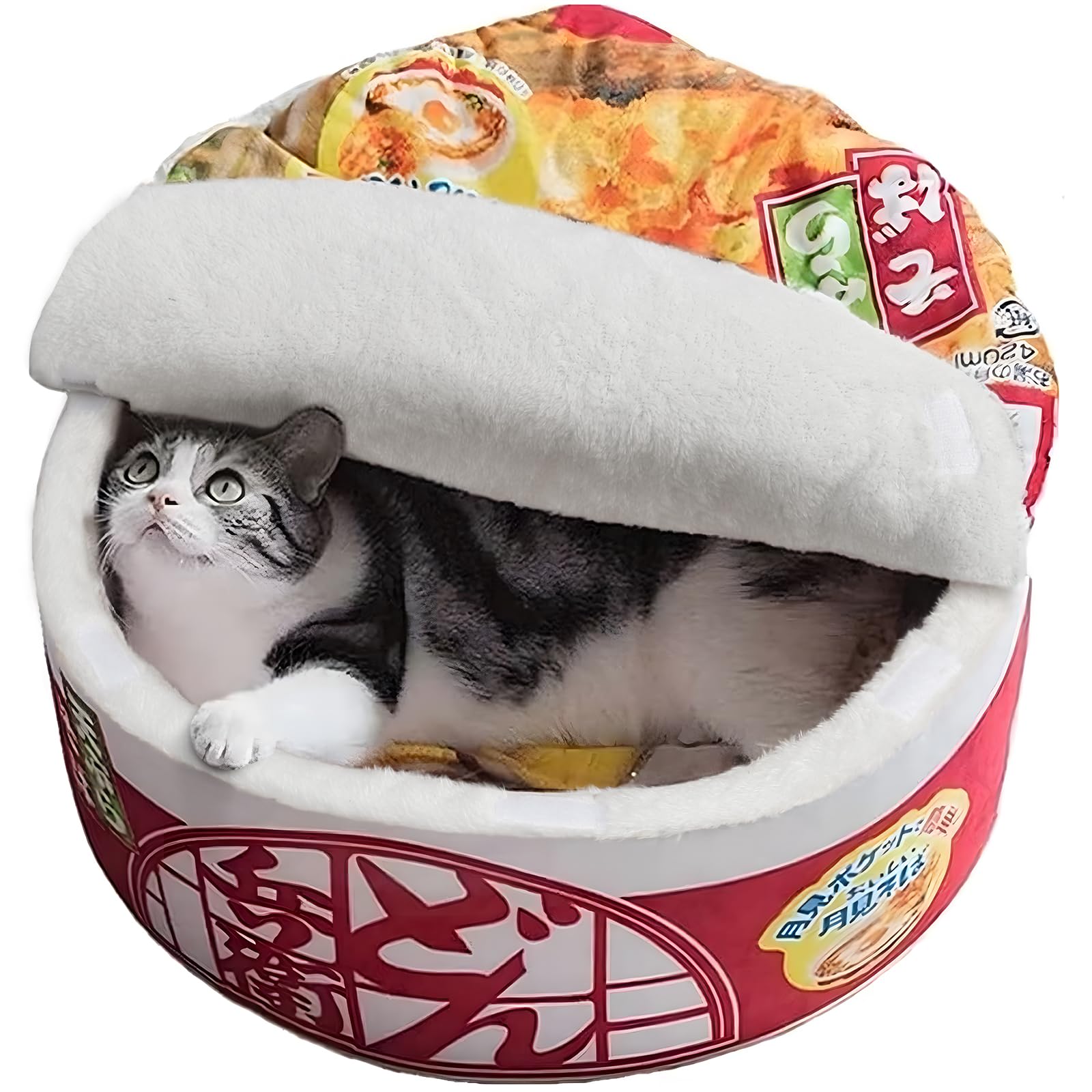 寵幸 ramen-nid-douillet-chat-chien : repos profond et confort chaleureux.