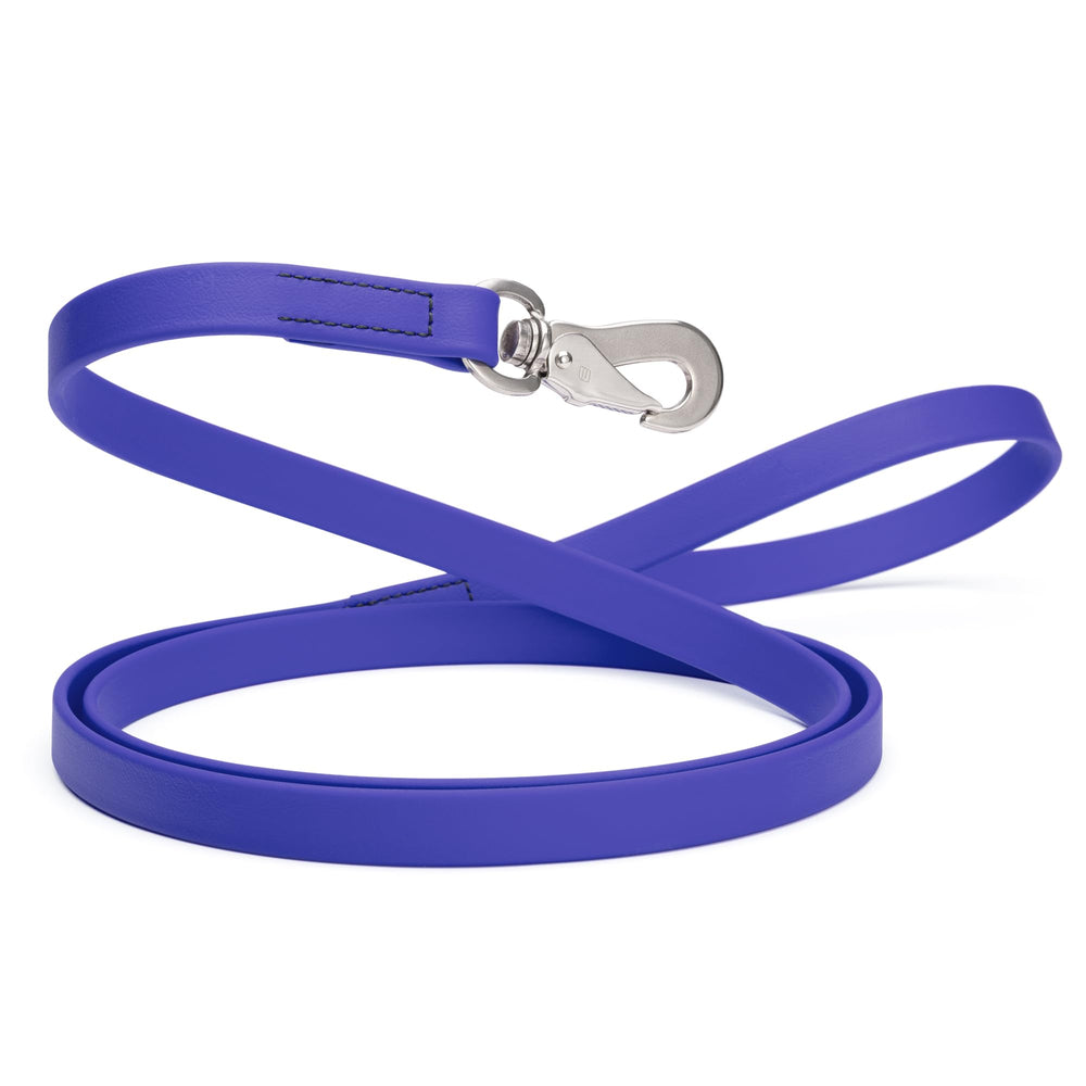 RandStark laisse Biothane imperméable bleu royal, idéale pour balades sous la pluie.