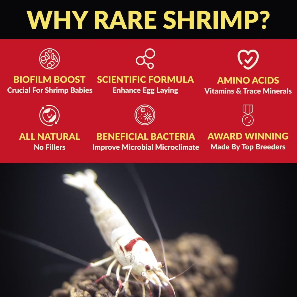 Rare Shrimp aquarium parametres stables grâce à l'alimentation microbienne.