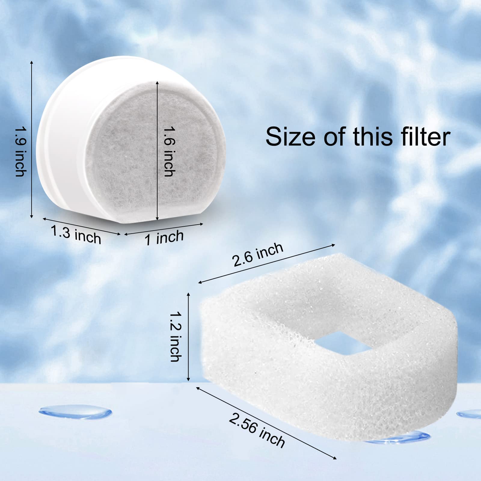 RASIEYA filtre pour fontaine animale: emballage individuel préserve la qualité