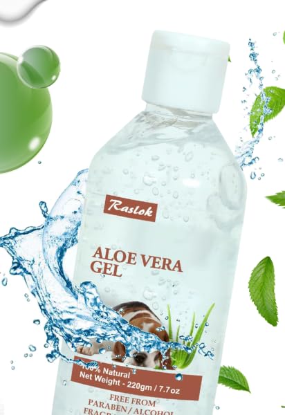 Gel Raslok Aloe Vera en contact avec la peau du chien pour hydrater et apaiser