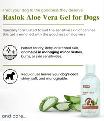Zones peau sèche du chien traitées avec Raslok Aloe Vera – confort accru