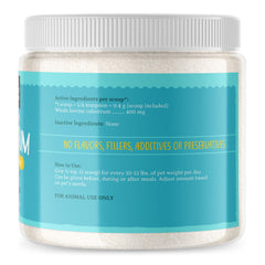 Flacon Raw Paws Colostrum bovin en poudre, facile à ajouter au repas.