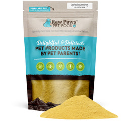 Raw Paws emballage et poudre, soutien potentiel des articulations.
