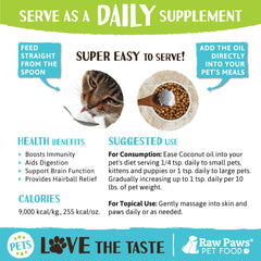 Raw Paws huile de coco bio – emballage recyclable, pratique pour l'hygiène des nez.