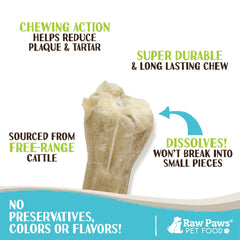 Raw Paws os-comprime-dentition-chien-grand : aide au nettoyage des dents pendant le jeu.