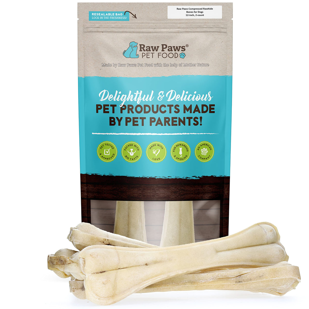 Raw Paws os comprimées 12 pouces: friandise de mastication durable pour gros chiens