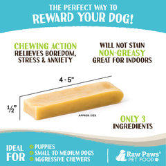 Raw Paws os yak Himalayen pour chien — dentition saine et mastication régulière