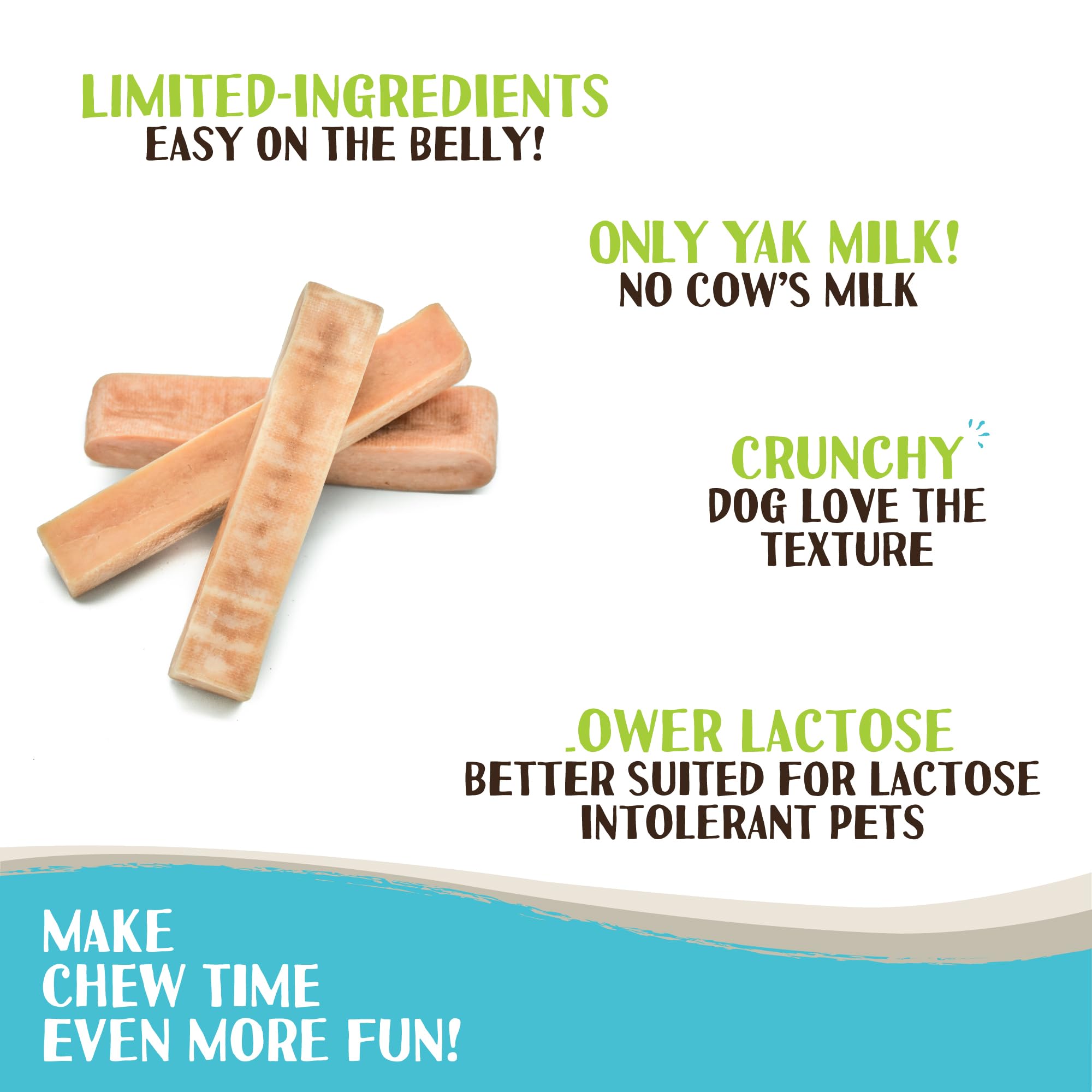 Raw Paws os yak Himalayen pour chien — texture dure pour une mastication prolongée