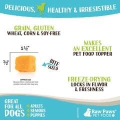 Raw Paws sachet refermable cheddar, pratique et frais entre les repas.