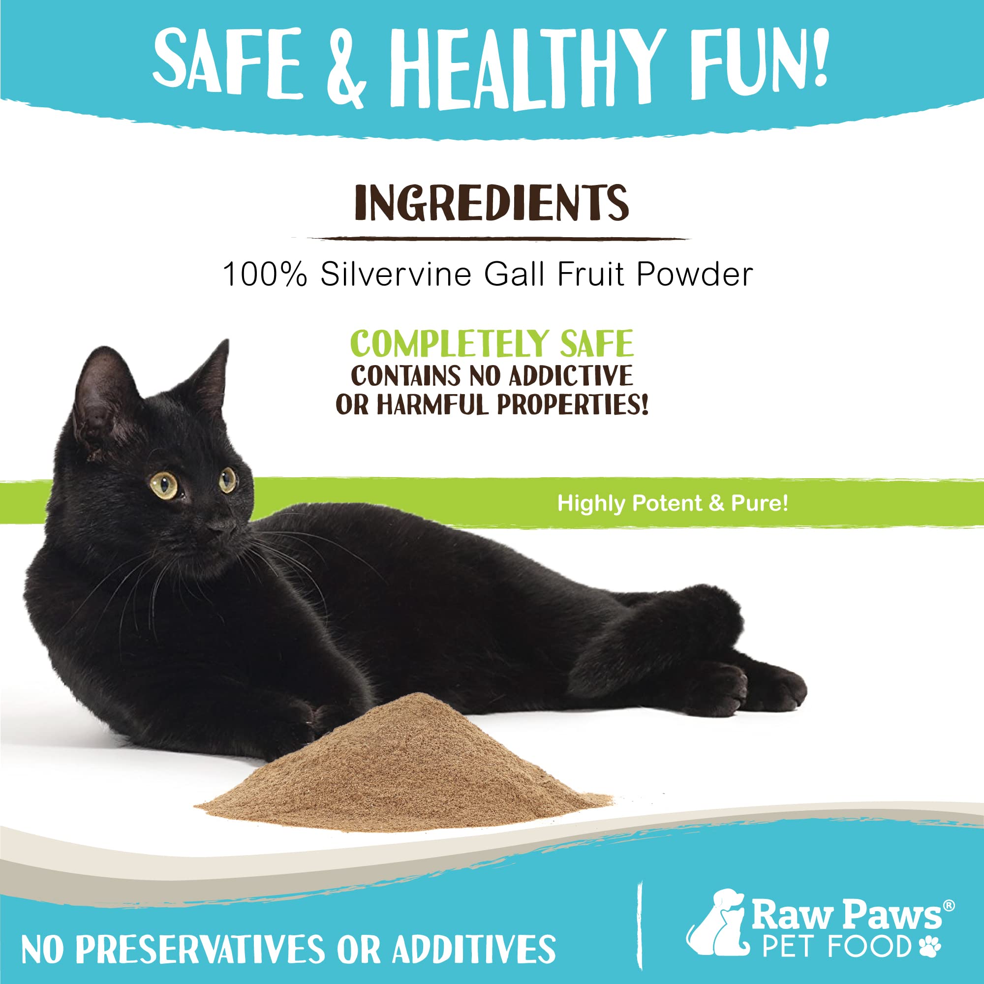 Raw Paws Silvervine emballage – emballage élégant prêt à offrir.