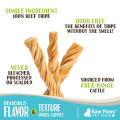 Raw Paws Tripe Twist boeuf dents propres grâce au croquant