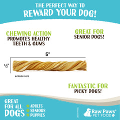 Raw Paws Tripe Twist boeuf sans odeur, friandise pratique et sûre