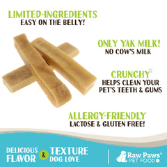 Raw Paws Yak Chews Himalayan texture detaillee: mastication satisfaisante et durable