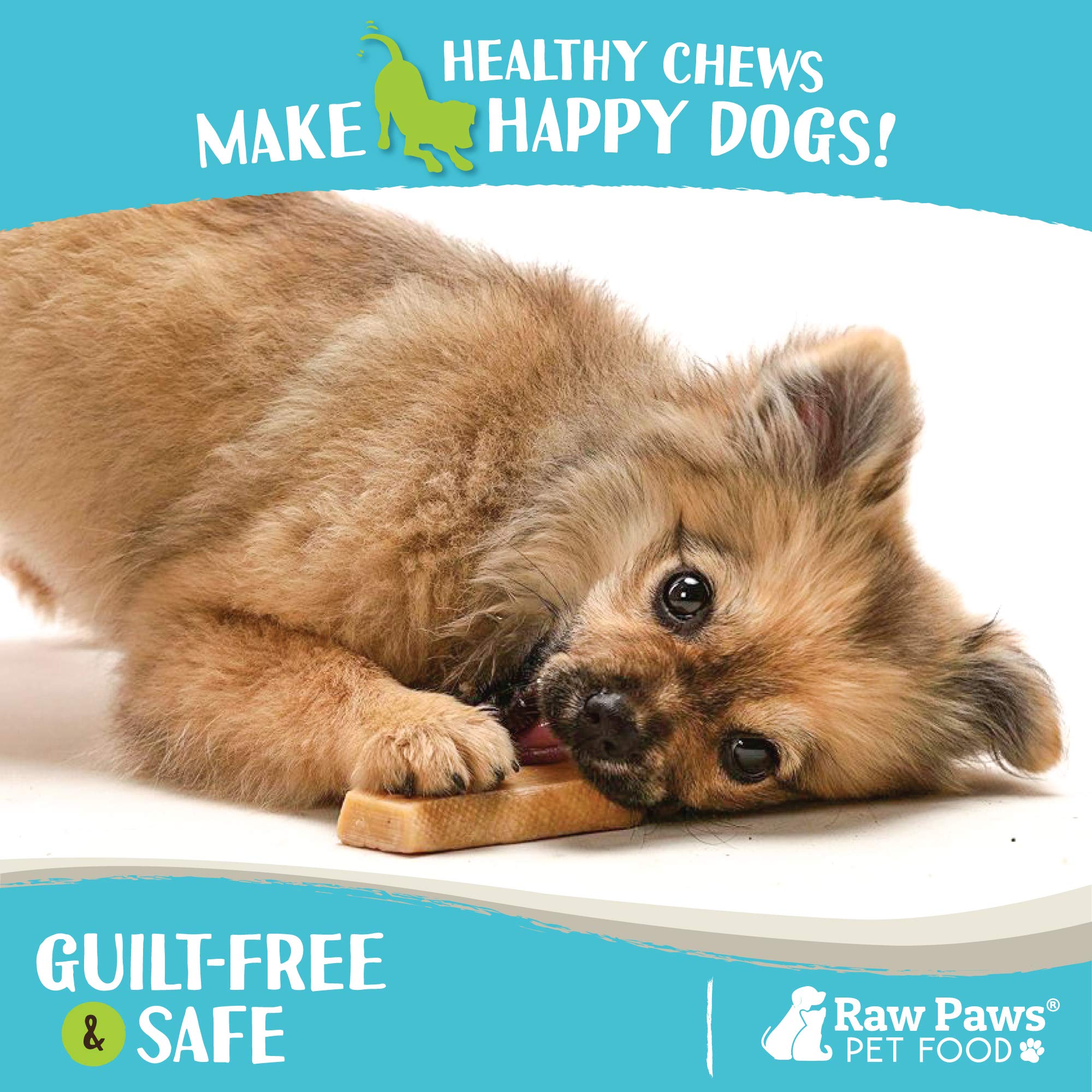 Raw Paws Yak Chews, lait de yak 100%, digeste et sans lactose.