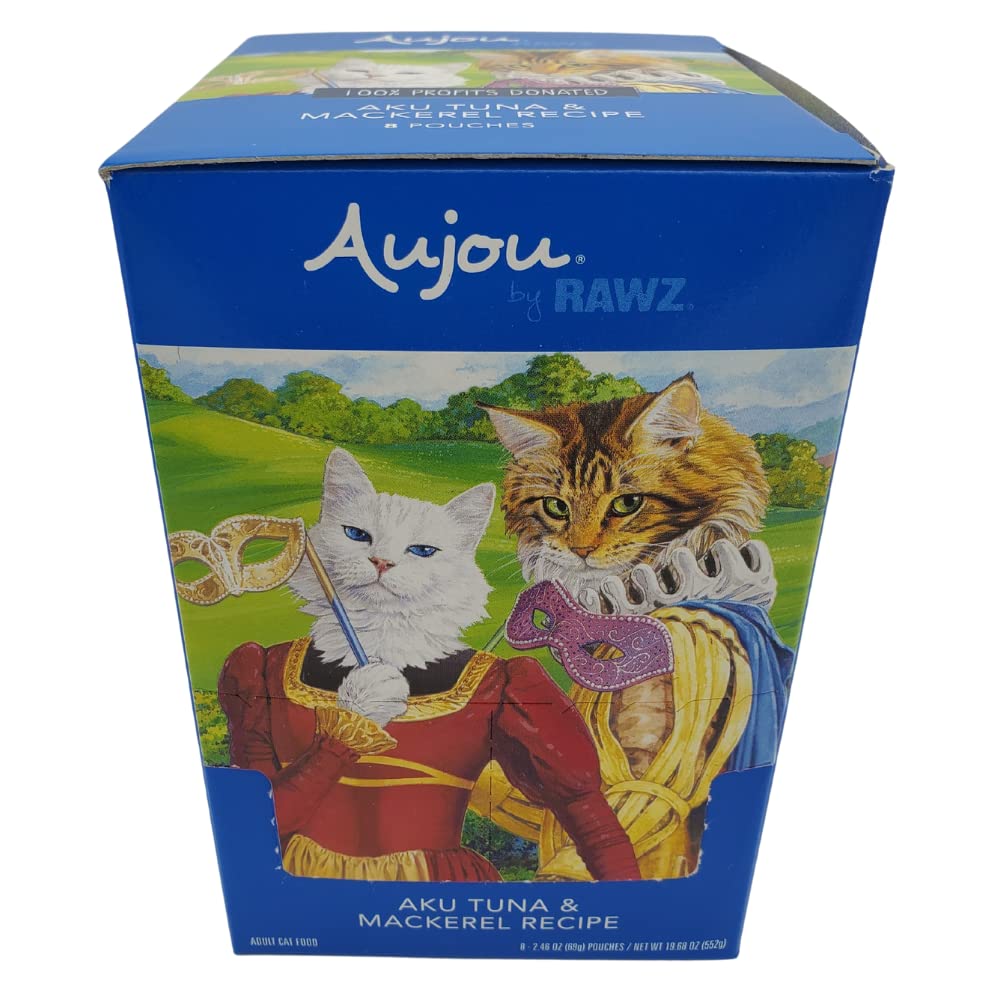 Rawz Aujou Thon et Maquereau — goût marin apprécié par de nombreux chats.