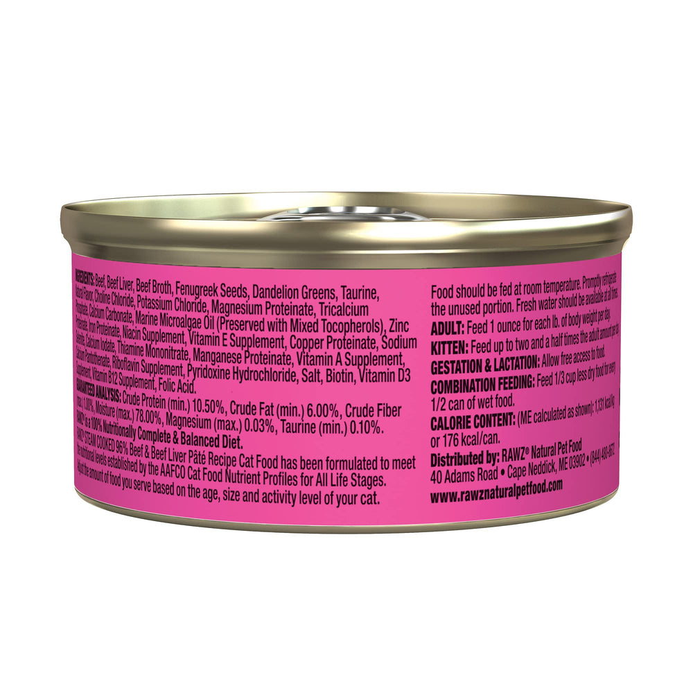 Conserve humide Rawz pour chat, hydratation naturelle et repas appétissant.