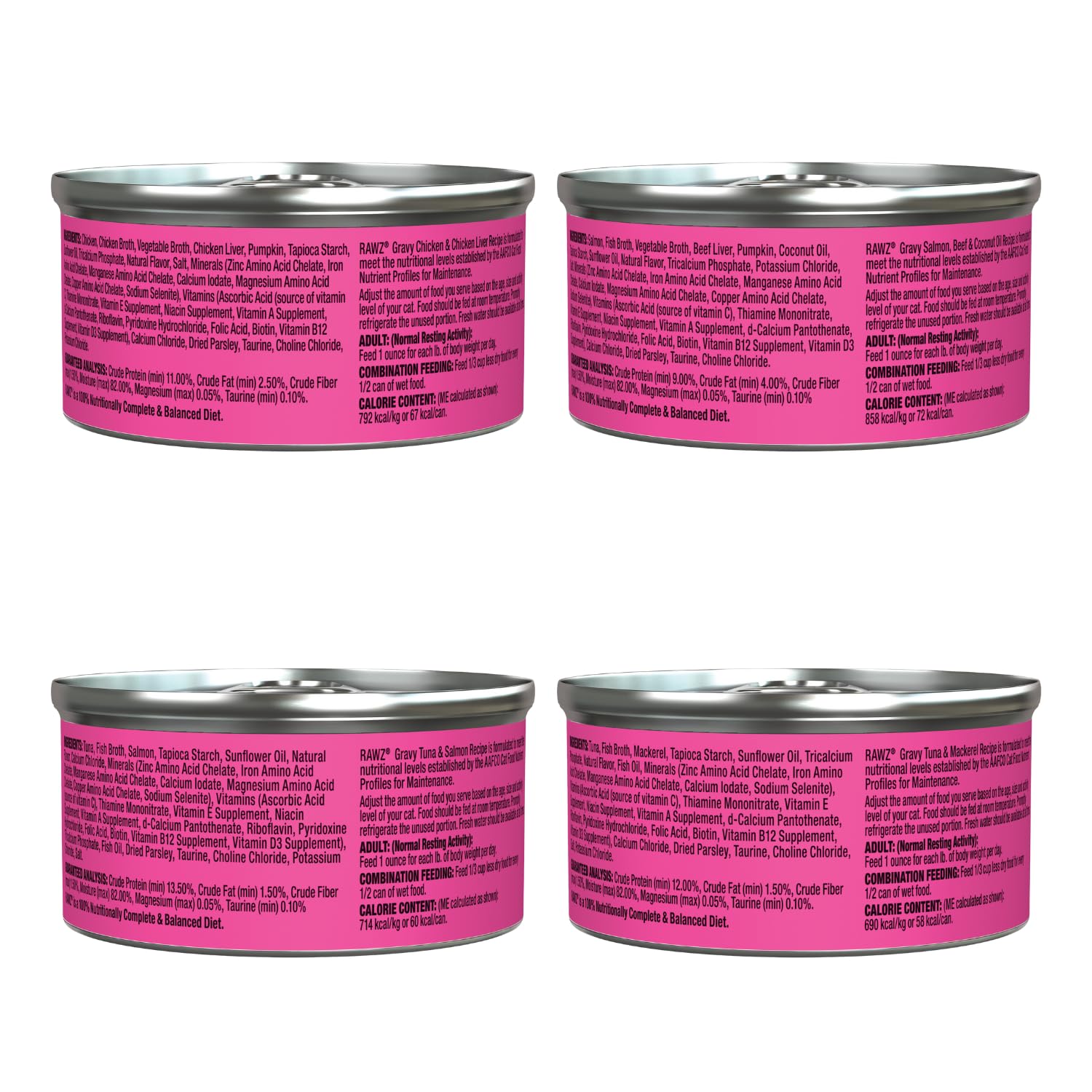 Rawz assortiment de 4 saveurs, variété facile pour varier les repas.