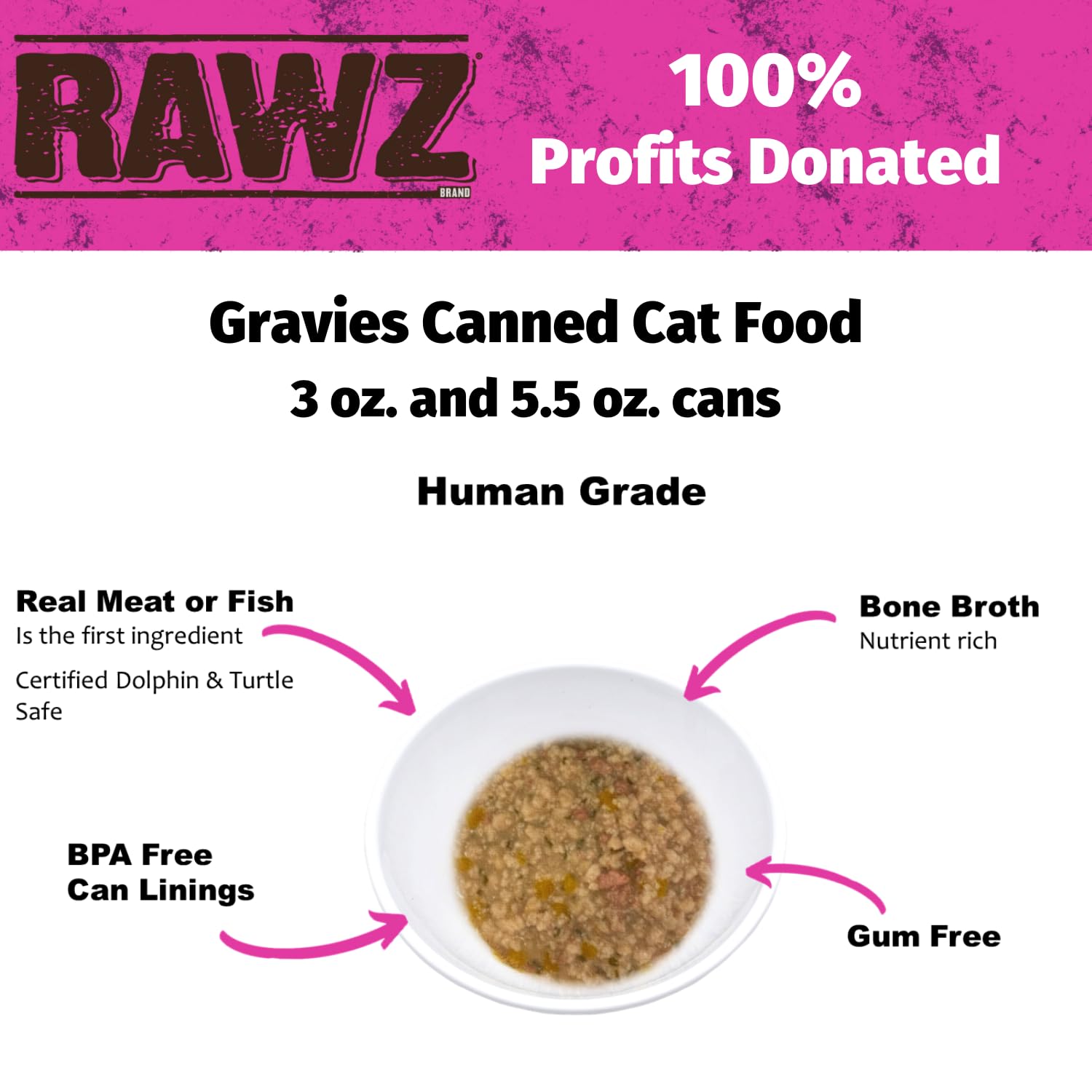 Rawz aliments humides, bouillon riche pour l'hydratation du chat.