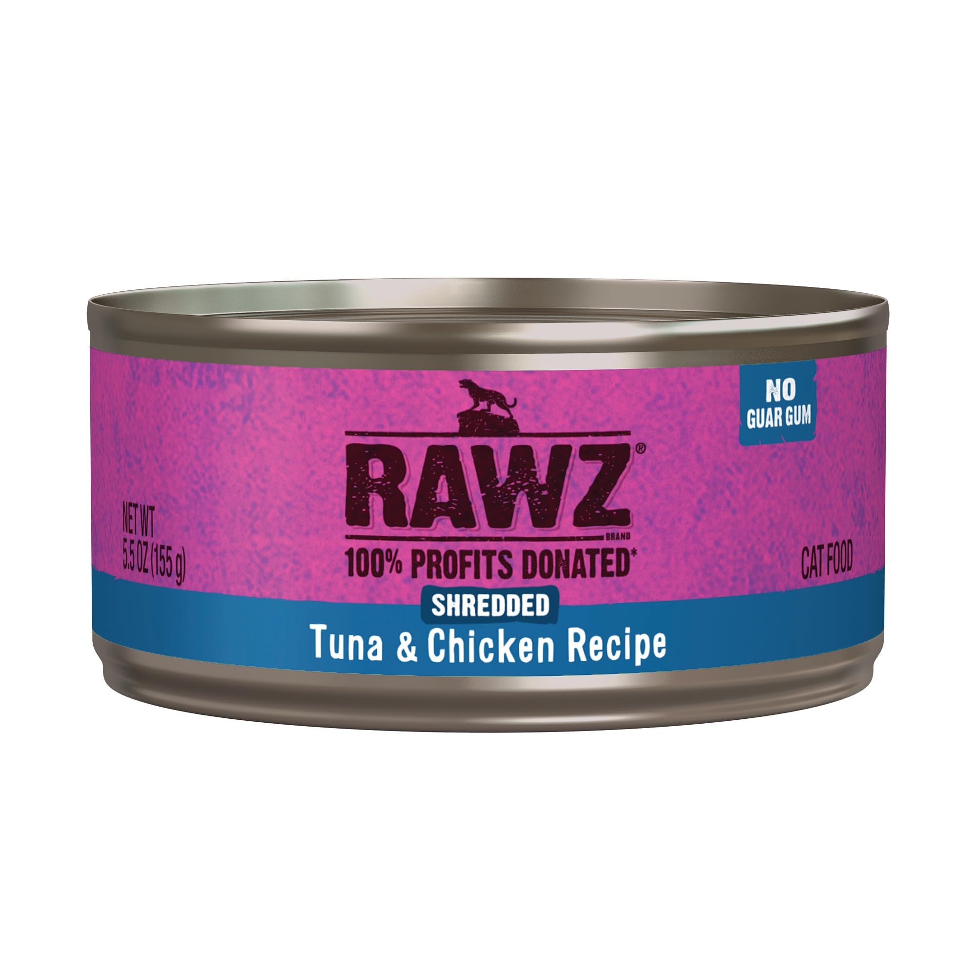 Rawz chat – morceaux effilochés thon et poulet pour hydratation naturelle
