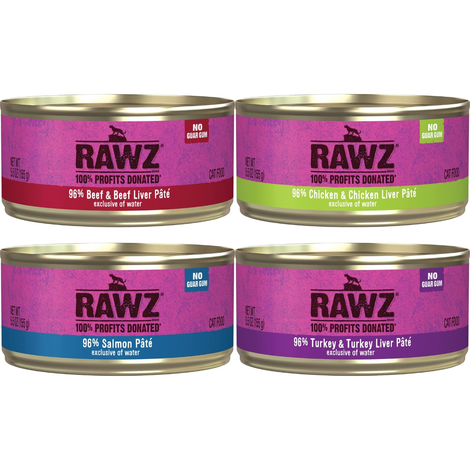 Rawz pâté chat poulet et foie, hydratation naturelle.