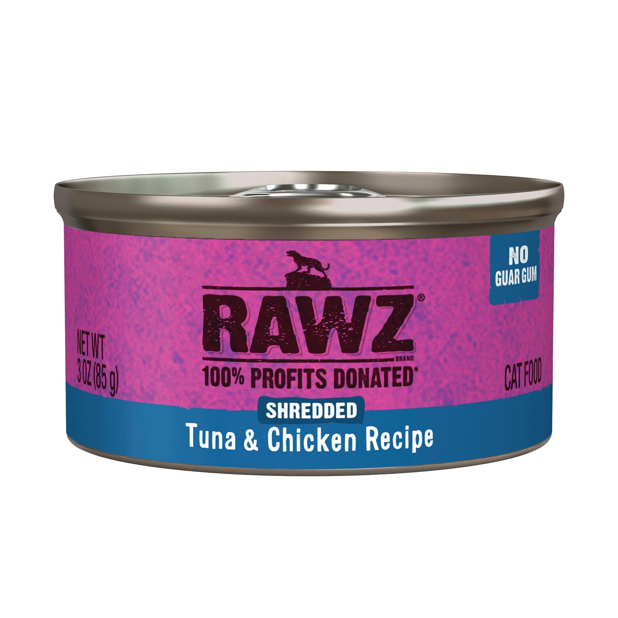 Rawz Chat, bocal 3 onces thon et poulet, repas pratique et complet.