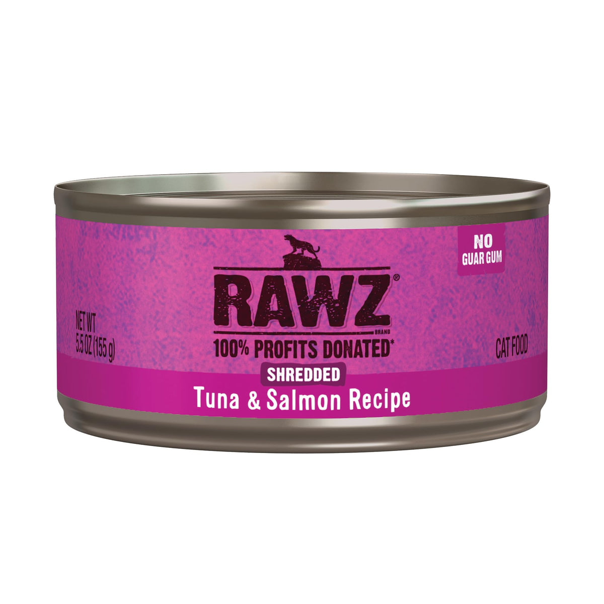 Rawz chat thon-saumon: texture effilochée riche en protéines pour chats actifs.