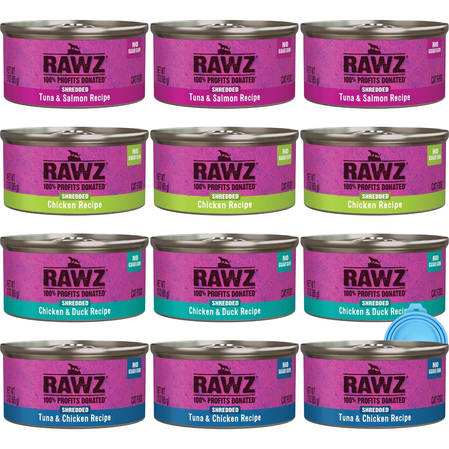 Rawz chat-thon-saumon-emiette : texture légère idéale pour varier les repas.