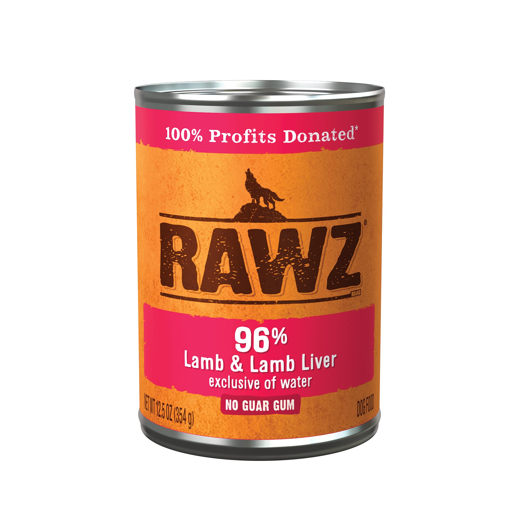 Conserve Rawz d'agneau 12,5 onces, viande en premiere place.