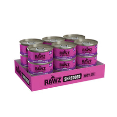 Rawz détail texture émiettée de poulet pour une dégustation facile.