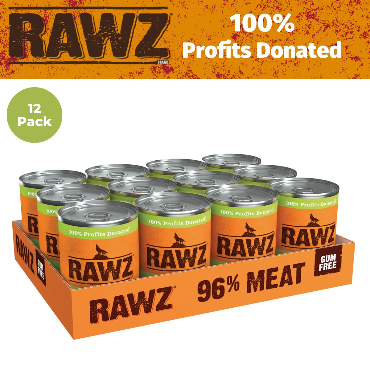 Étiquette Rawz sans additifs, ingrédients naturels et transparence.