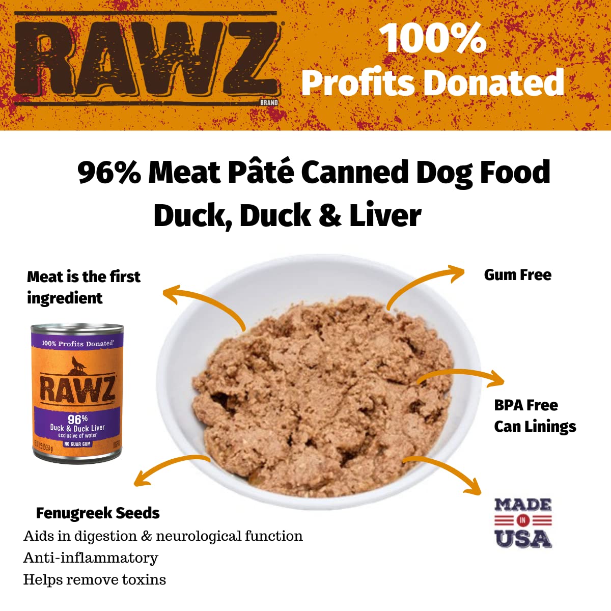 Conserve Rawz foie de canard pour chien, saveur riche et naturelle.