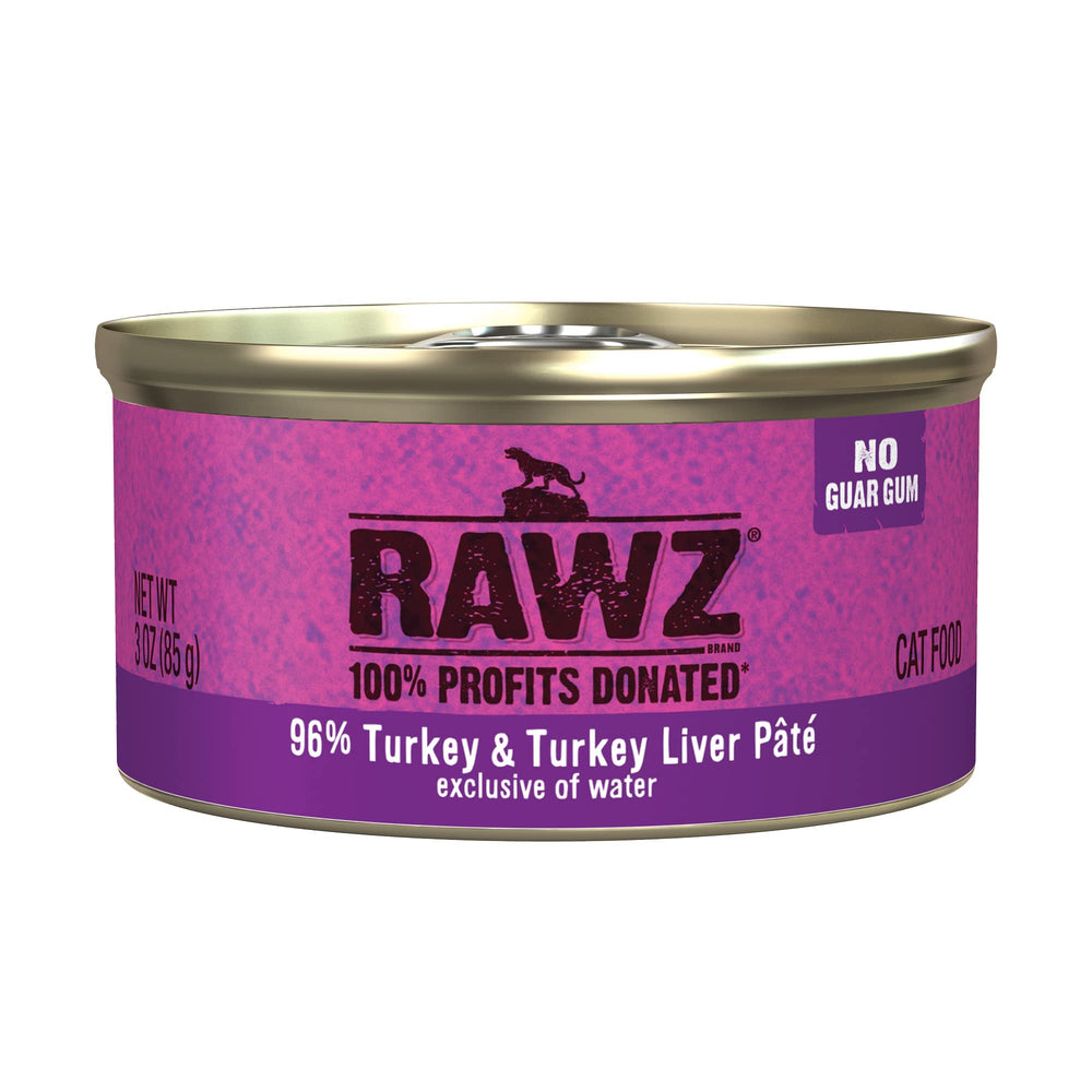Rawz Pâté Chat Dinde – boîte ouverte, texture riche et viande réelle.