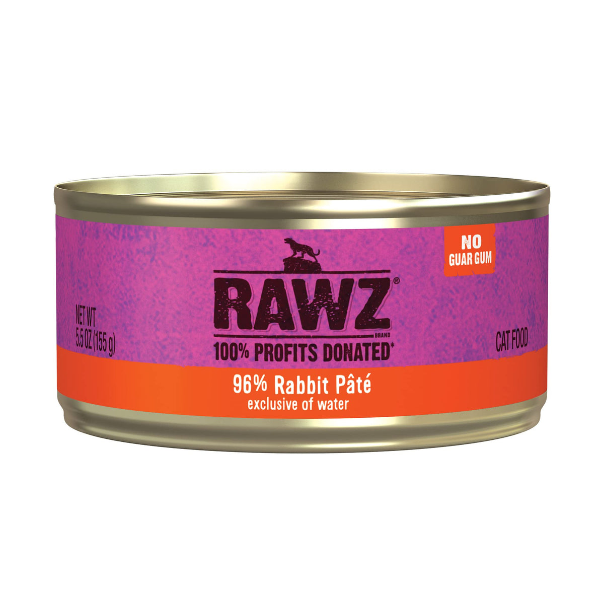 Rawz pâté chat lapin en boîte, facile à servir pour le repas quotidien.