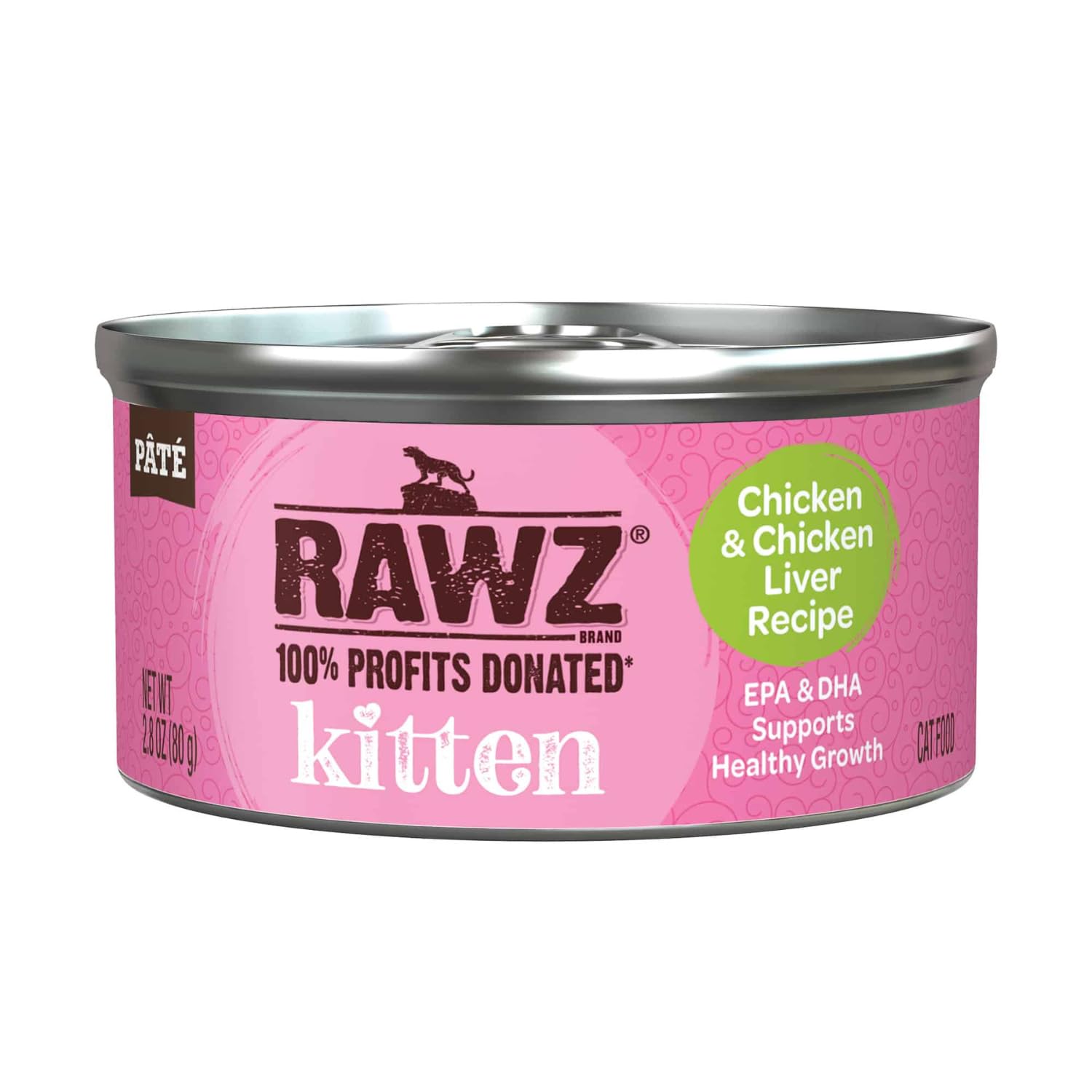 Rawz chaton pâté poulet - ouverture facile pour repas pratique